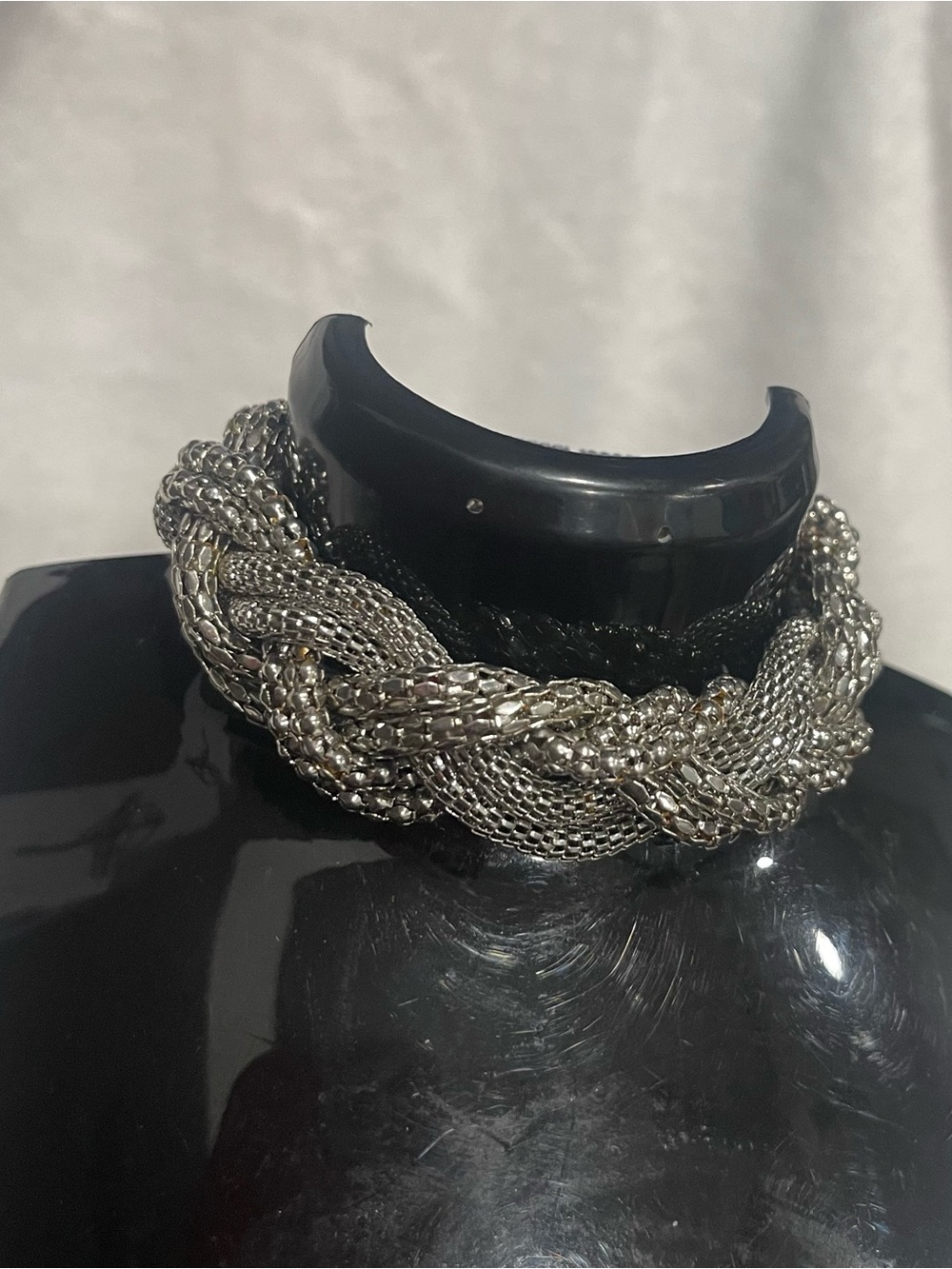 Chunky Magnetic Closure Braided & Toggle Silver-Tone Chain Bracelets - Unbranded